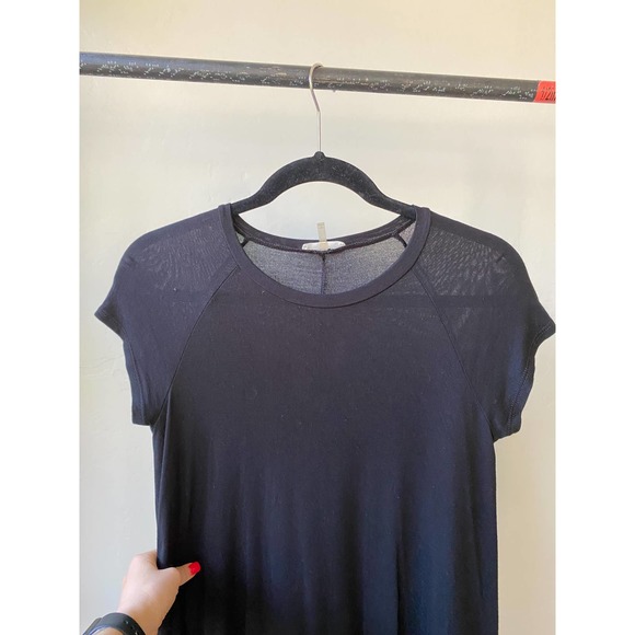 SOPRANO Women's Black T-Shirt Jersey Swing Mini Dress with Pockets size XS - Picture 3 of 8